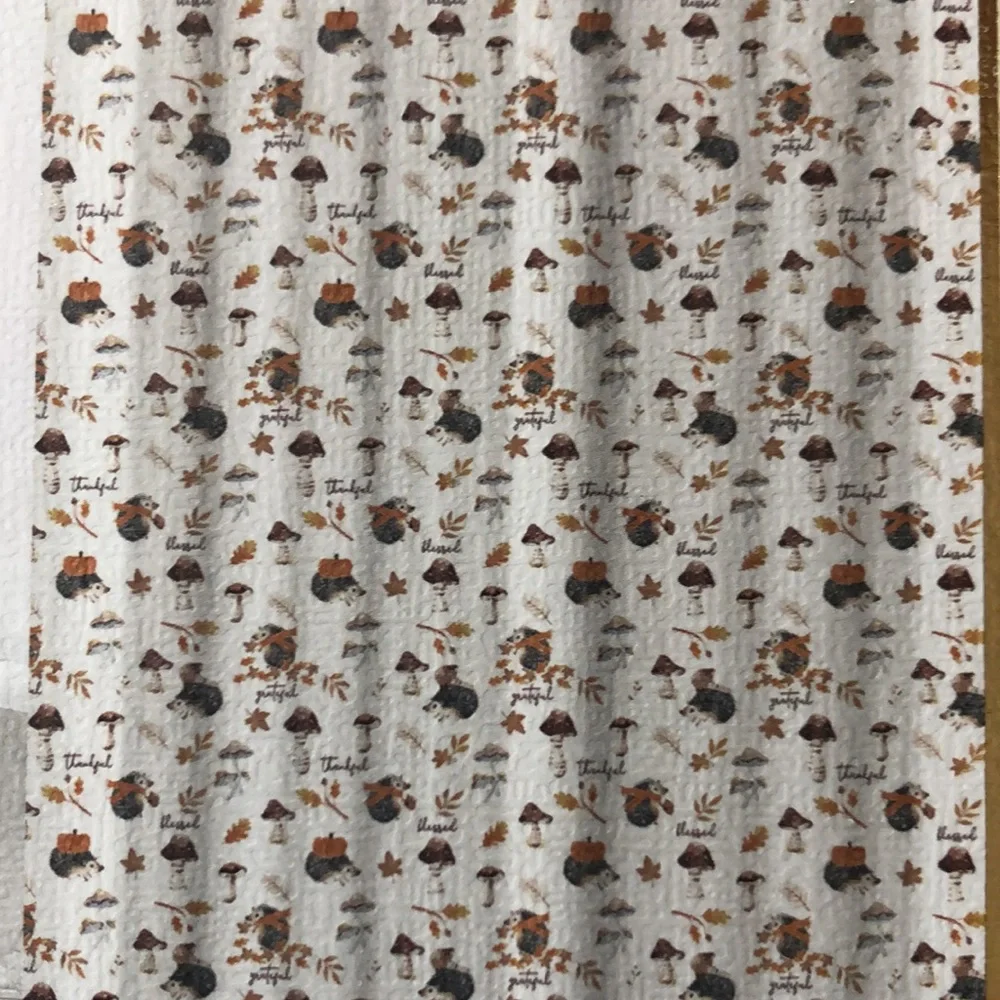 Envogue Harvest Collection FALL Mushroom Shower Curtain